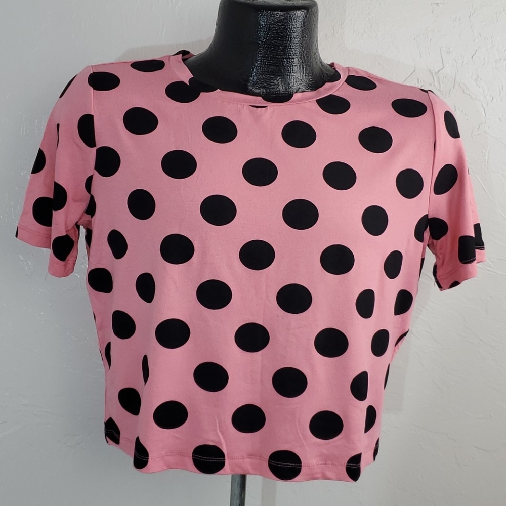 Zara Trafaluc Polka Dot Top Women’s S Short Sleeve New